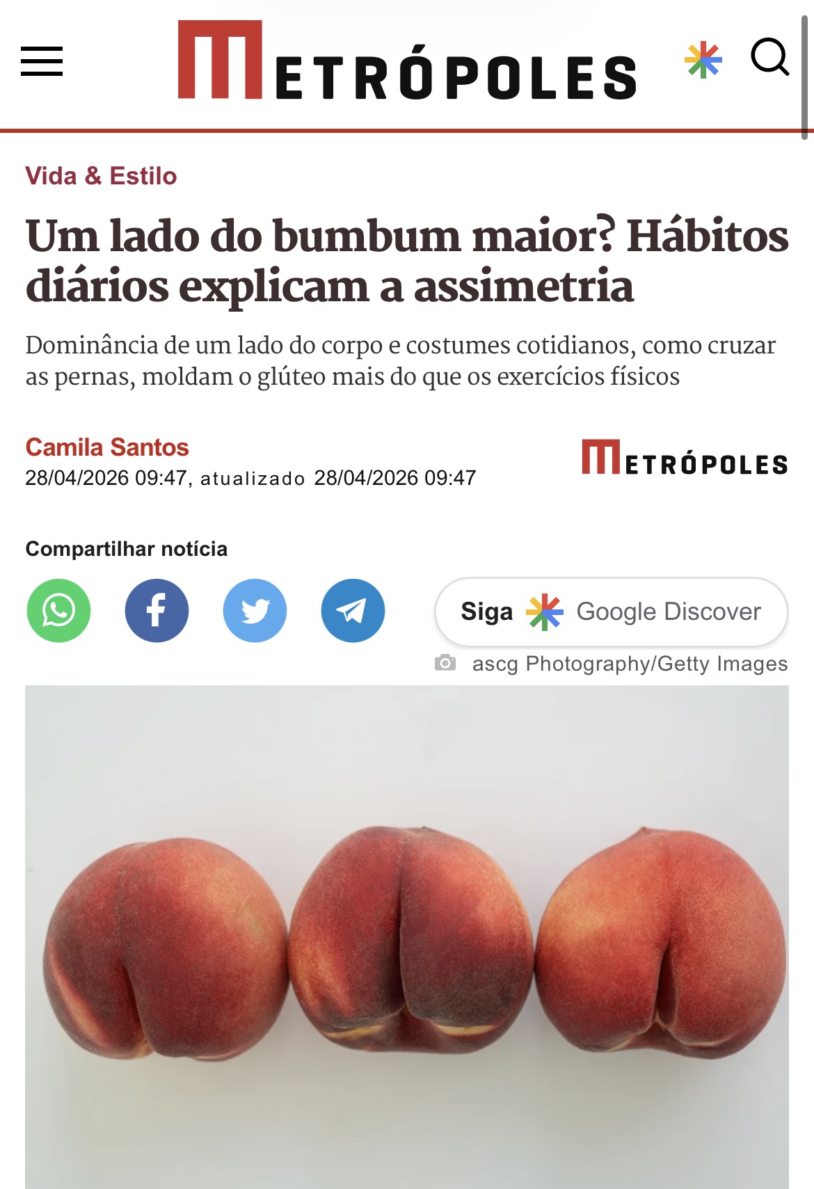 Matéria do Metrópoles